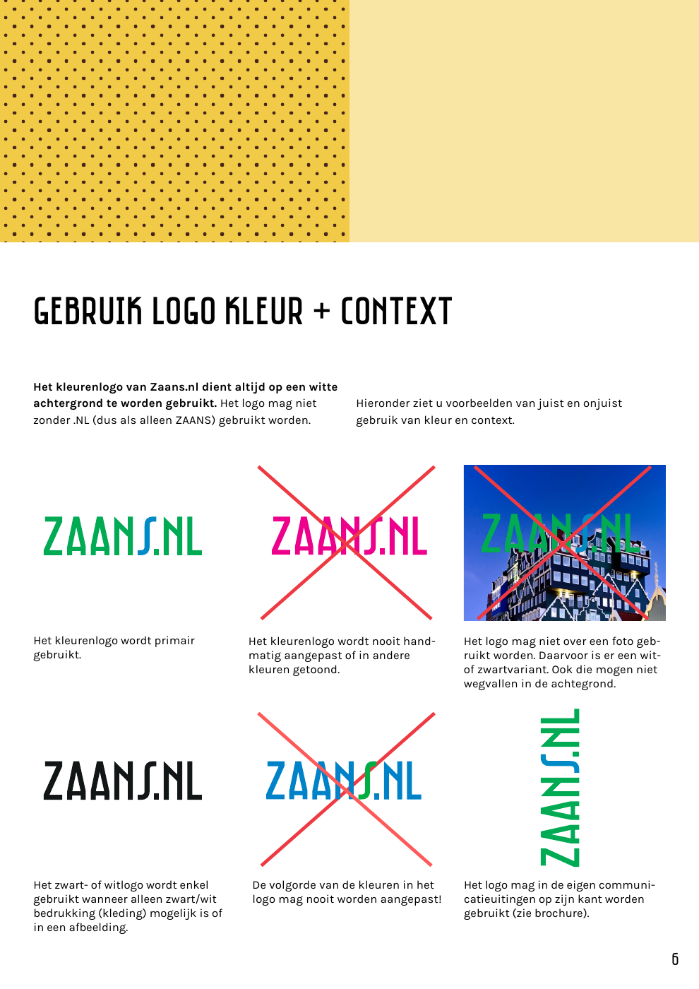 ZAANS brandbook logo usage reference